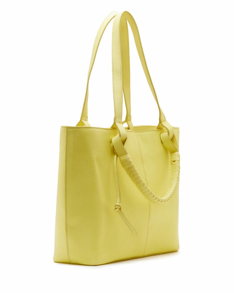 Vince Camuto, Bags, Vincecamuto Yellow Pebble Leather Tote