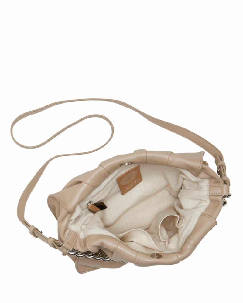 Dianoia Beige Faux Leather Crossbody Bag