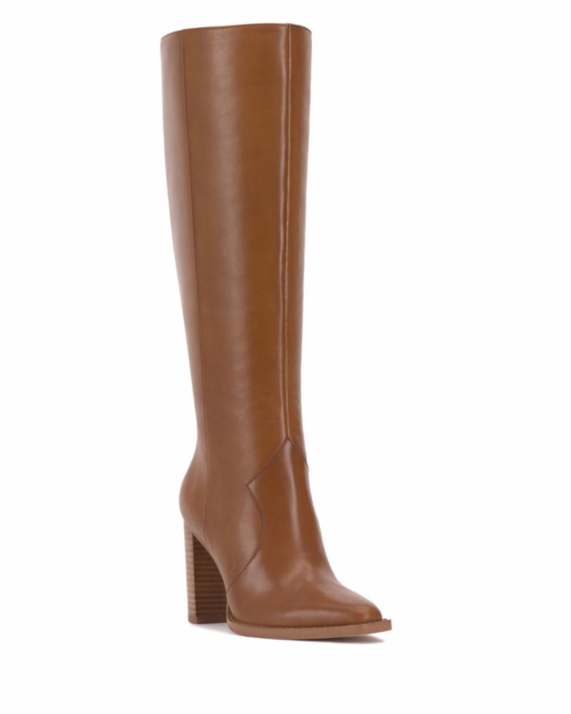 Vince Camuto LECHEYA1 NARROW CALF GOLDEN WALNUT/SOFT COW NAPP