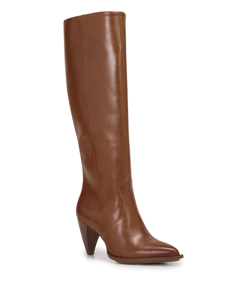 Vince Camuto NALLY2 WIDE CALF GOLDEN WALNUT/BURNISHED LEA